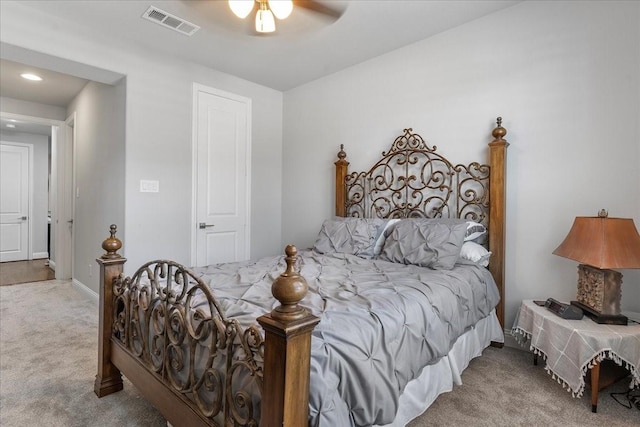 1630 Old Oak Ct, Prosper, TX 75078 - bedroom with carpet, a ceiling fan, and recessed lighting