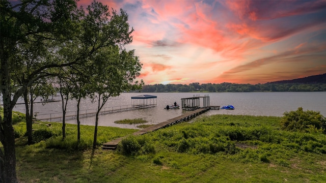 2858 Waters Edge, Quinlan, TX 75474 - view of dock featuring a water view
