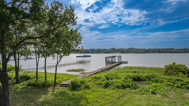 2858 Waters Edge, Quinlan, TX 75474 - dock area featuring a water view
