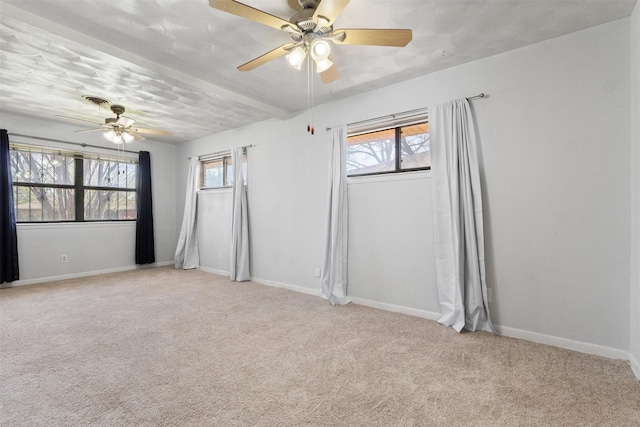 4331 Kolloch Dr, Dallas, TX 75216 - unfurnished room with baseboards, a ceiling fan, and light carpet