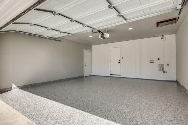 2637 Materhorn, Dallas, TX 75228 - garage featuring a garage door opener and recessed lighting