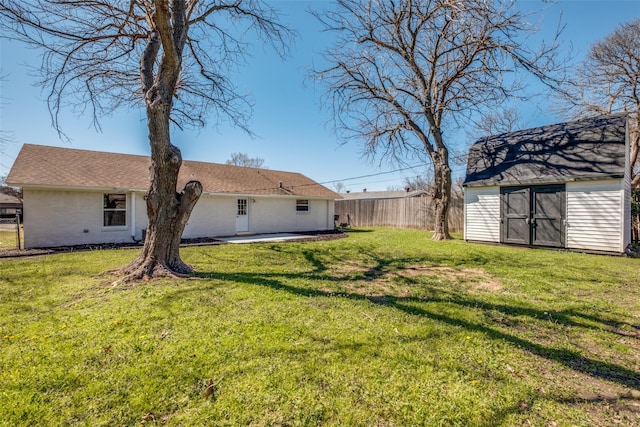 2637 Materhorn, Dallas, TX 75228 - view of yard featuring a storage shed and a patio area