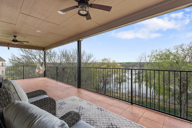 181 Monarch Dr, Denison, TX 75020 - view of patio / terrace featuring a ceiling fan