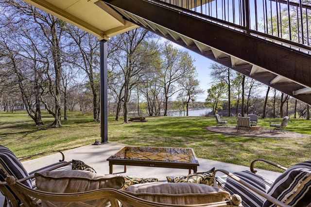 181 Monarch Dr, Denison, TX 75020 - view of patio / terrace with a water view