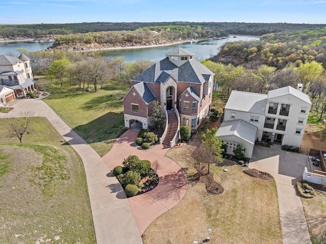 181 Monarch Dr, Denison, TX 75020 - drone / aerial view with a water view