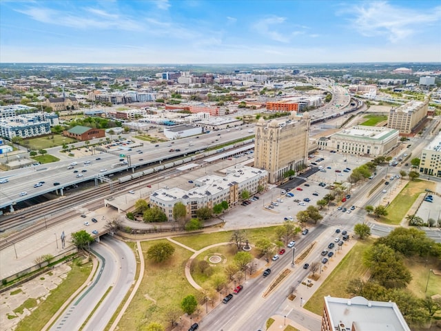 bird's eye view with a view of city
