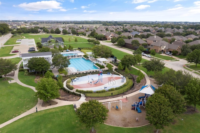 bird's eye view featuring a residential view