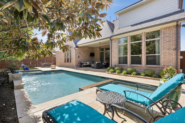 3960 Briar Tree Ln, Frisco, TX 75034 - view of swimming pool with outdoor lounge area and a patio