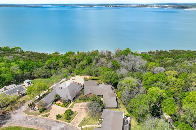 3709 Windmill Hill St, Waco, TX 76710 - birds eye view of property featuring a forest view, a residential view, and a water view