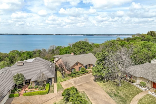 3709 Windmill Hill St, Waco, TX 76710 - birds eye view of property with a water view