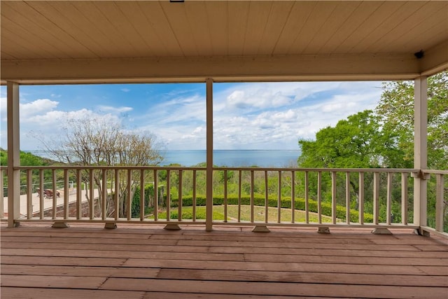 3709 Windmill Hill St, Waco, TX 76710 - wooden deck featuring a water view