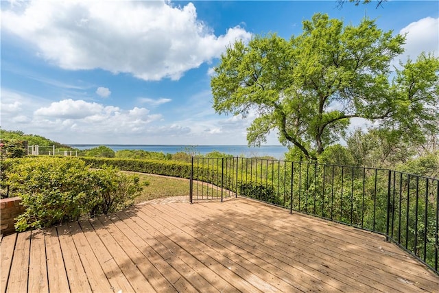 3709 Windmill Hill St, Waco, TX 76710 - wooden terrace featuring a water view