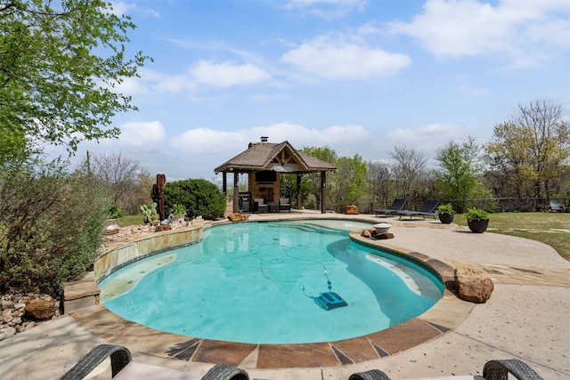10790 White Settlement Rd, Fort Worth, TX 76108 - outdoor pool featuring a gazebo and a patio area