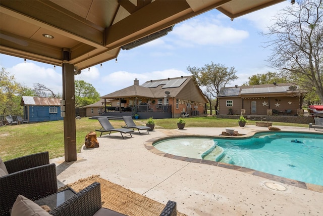 10790 White Settlement Rd, Fort Worth, TX 76108 - swimming pool featuring a patio and a yard