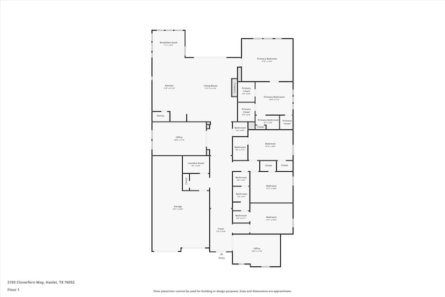 2193 Cloverfern Way, Haslet, TX 76052 - floor plan