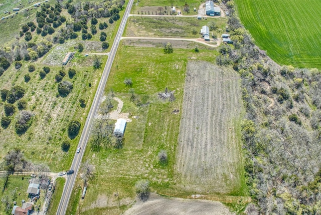 aerial view with a rural view