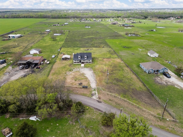 aerial view featuring a rural view