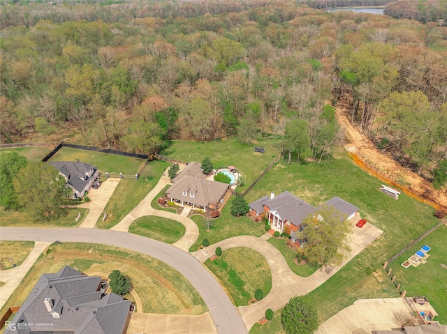 521 Lovers Lndg, Bossier City, LA 71111 - aerial view featuring a wooded view