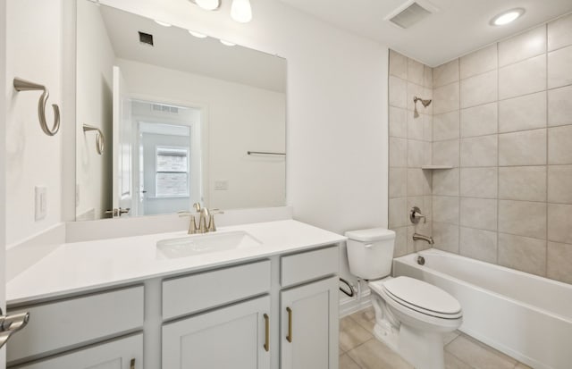 244 Kistler Dr, Little Elm, TX 76227 - bathroom with toilet, vanity, and shower / bathtub combination