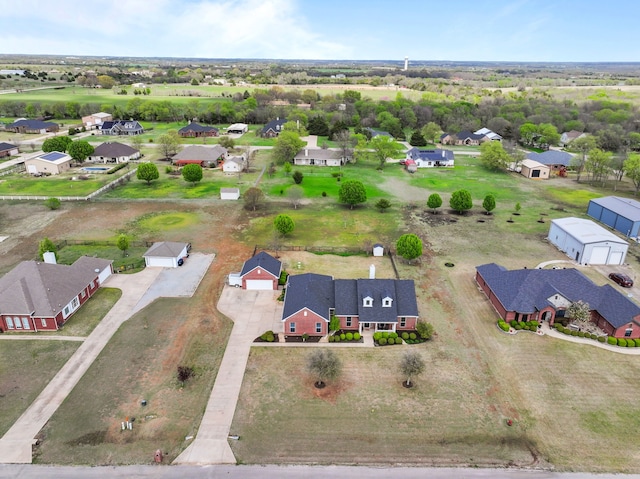 aerial view featuring a residential view