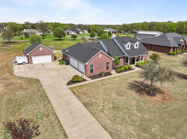 drone / aerial view with a residential view