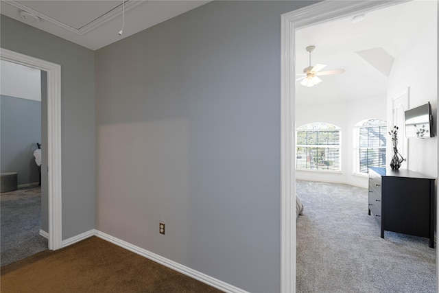 1808 Paddington Ct, Arlington, TX 76017 - hall with carpet, attic access, and baseboards