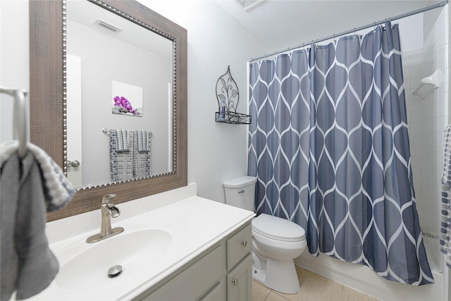 1808 Paddington Ct, Arlington, TX 76017 - full bathroom with toilet, vanity, and tile patterned flooring