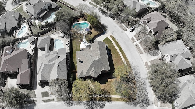 1808 Paddington Ct, Arlington, TX 76017 - aerial view of residential area featuring a pool