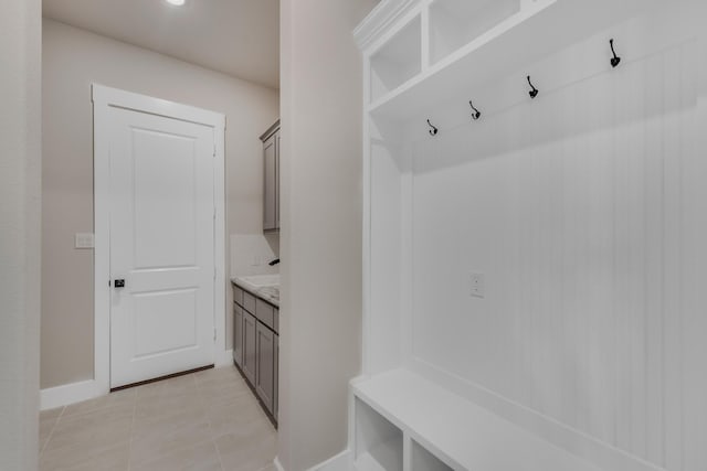 4133 Old Springtown Rd, Weatherford, TX 76085 - mudroom featuring baseboards and light tile patterned floors