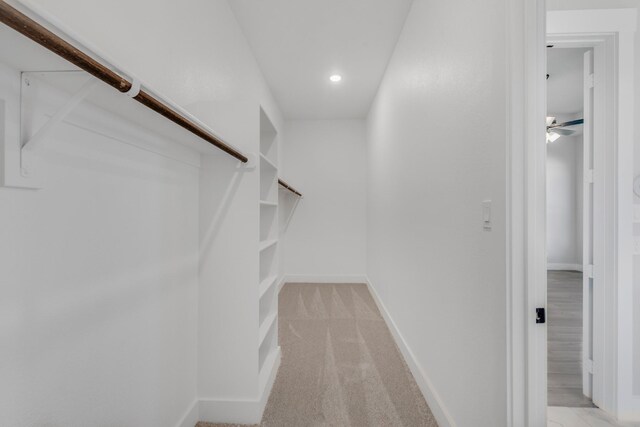 4133 Old Springtown Rd, Weatherford, TX 76085 - spacious closet featuring light carpet and a ceiling fan