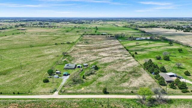 aerial view featuring a rural view