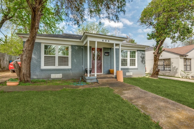 635 Richmondell, Dallas, TX 75211 - view of front of home with brick siding and crawl space