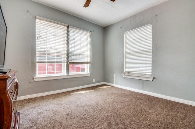 635 Richmondell, Dallas, TX 75211 - unfurnished room with carpet, ceiling fan, and baseboards