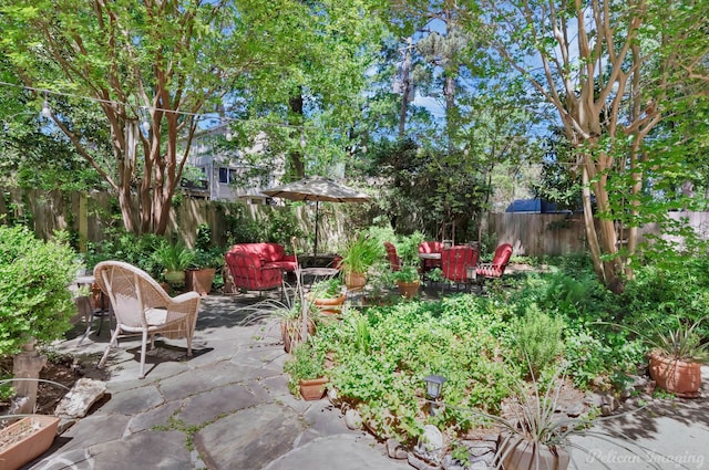 view of patio / terrace with fence