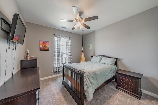 804 Shirley Jean Ln, Collinsville, TX 76233 - bedroom with baseboards, carpet flooring, and ceiling fan