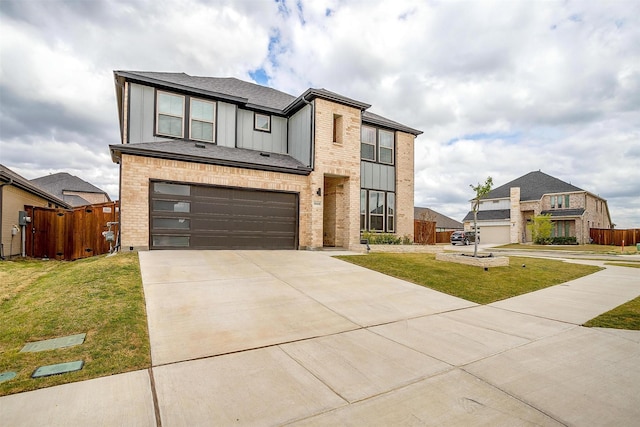 10600 Barrington Ln, Fort Worth, TX 76126 - view of front of property with brick siding, fence, driveway, and a front yard