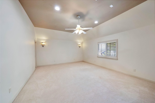 5460 Stone Canyon Dr, Frisco, TX 75034 - spare room with a ceiling fan, light carpet, and recessed lighting