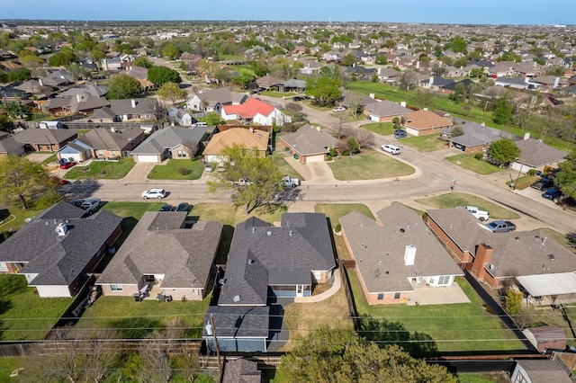 bird's eye view with a residential view