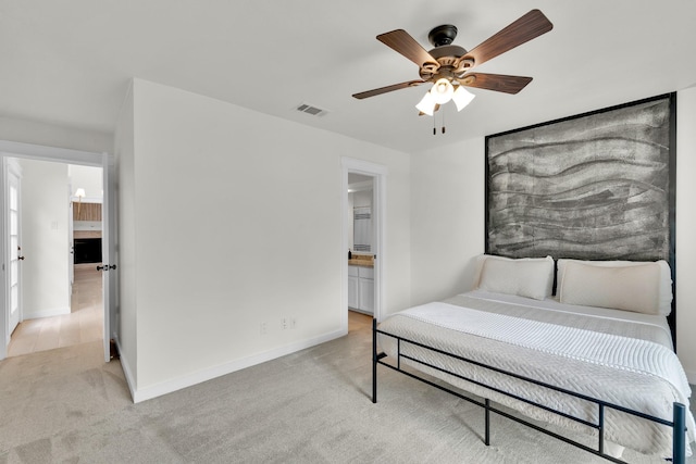 9231 Chimney Corner Ln, Dallas, TX 75243 - bedroom with light carpet and a ceiling fan