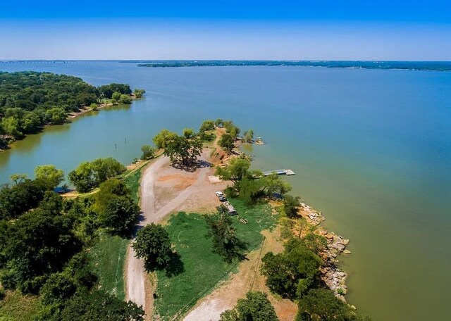 608 Concho Dr, Oak Point, TX 75068 - aerial view of property's location featuring a nearby body of water