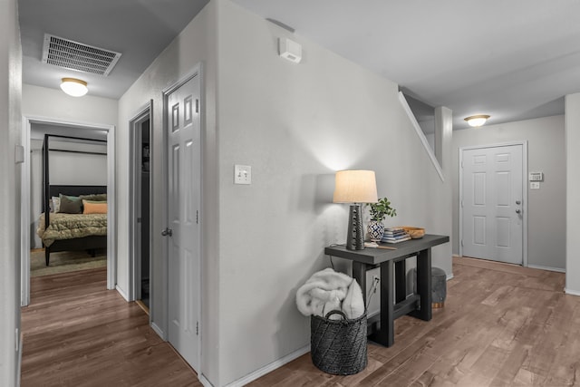 2416 Grand Rapids Dr, Fort Worth, TX 76177 - hallway with wood finished floors and baseboards
