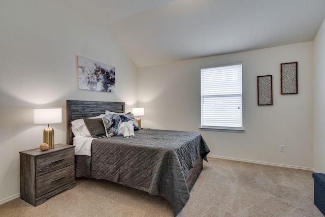 10617 Cochron Dr, Mckinney, TX 75072 - bedroom with light colored carpet, baseboards, and vaulted ceiling