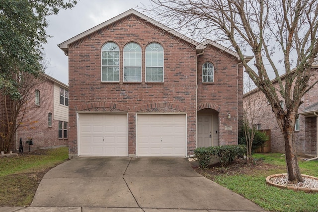 10617 Cochron Dr, Mckinney, TX 75072 - traditional home featuring an attached garage, brick siding, and concrete driveway