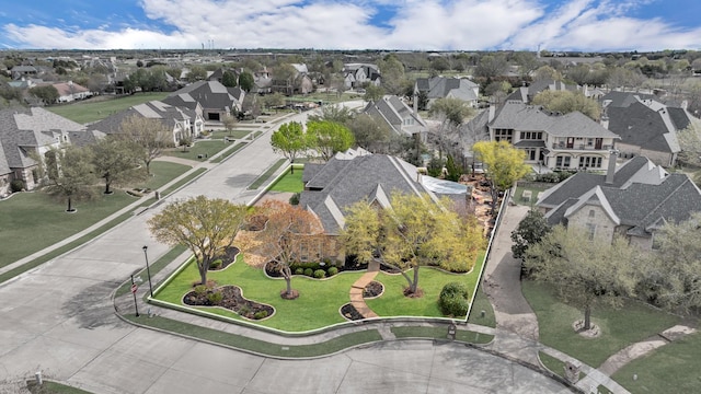 drone / aerial view with a residential view