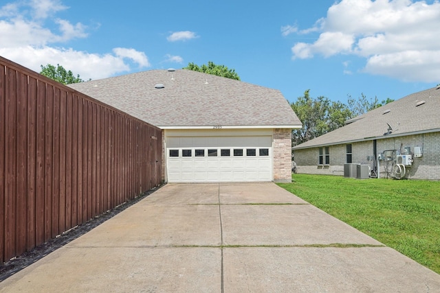 2905 Meadow Bluff Dr, Wylie, TX 75098 - garage with concrete driveway and cooling unit