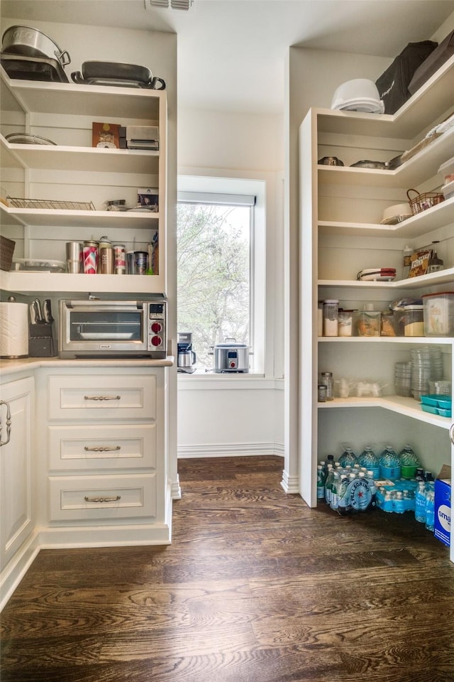 5816 Forest Highlands Dr, Fort Worth, TX 76132 - pantry featuring visible vents and a toaster