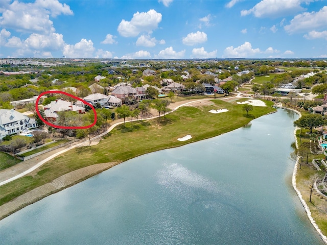 5816 Forest Highlands Dr, Fort Worth, TX 76132 - aerial view featuring a residential view and a water view