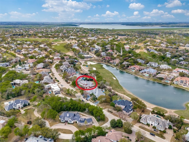 5816 Forest Highlands Dr, Fort Worth, TX 76132 - drone / aerial view featuring a water view and a residential view
