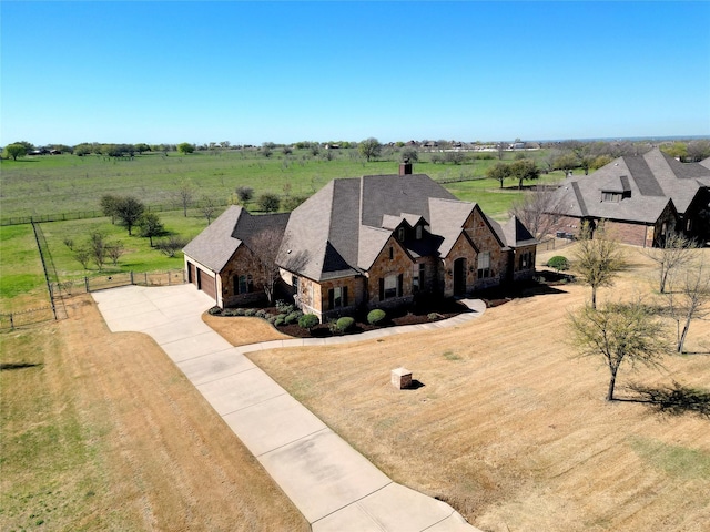 1304 Rollie Michael Ln, Fort Worth, TX 76179 - bird's eye view with a rural view