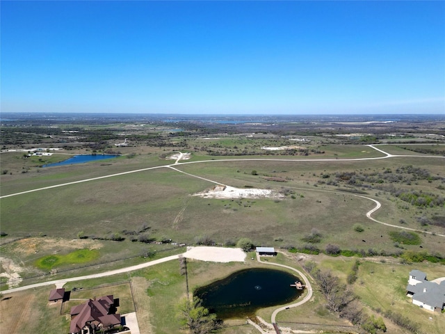 1304 Rollie Michael Ln, Fort Worth, TX 76179 - birds eye view of property with a water view and a rural view